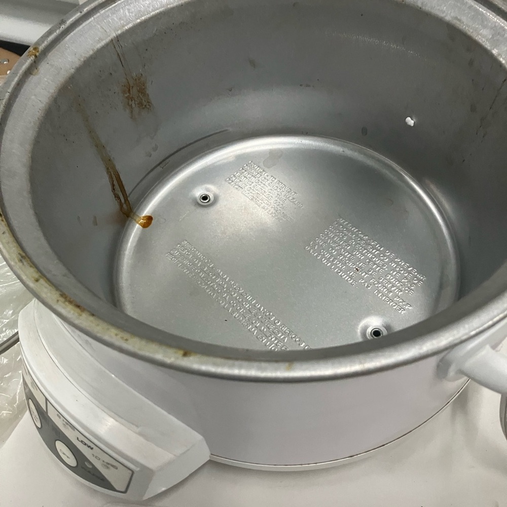RIVAL White 2001 Crock Pot Smart Pot Slow Cooker 5 QT round Model 3060W EUC - Picture 9 of 10